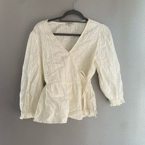 Floral Lace wrap top from Madewell